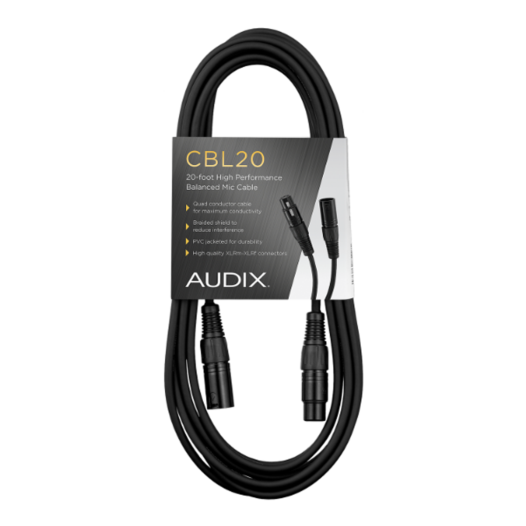 Cable XLR - XLR para Micrófono 6 metros CBL20 AUDIX 1