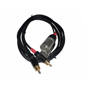 Cable 2 XLR Macho a 2 RCA 1,5mts REAN BY NEUTRIK