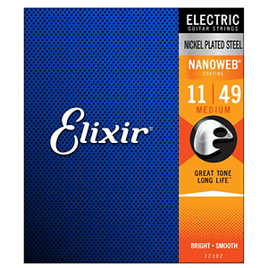 Cuerdas Guitarra Electrica Nanoweb 11-49 Nickel Plated 12102 Elixir