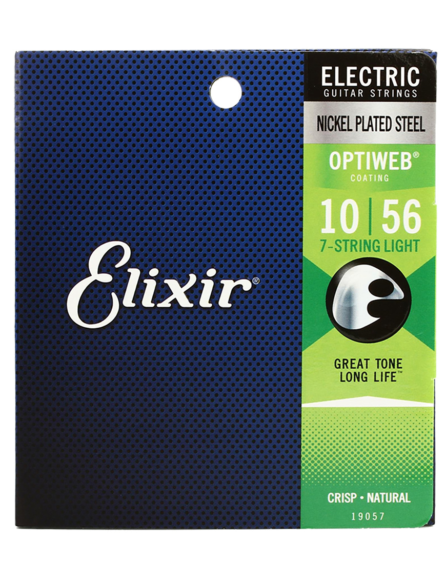 Cuerdas guitarra Electrica 7 Cuerdas Optiweb 10-56 Nickel Plated 19057 Elixir