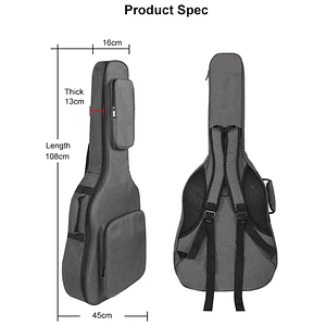 Funda Guitarra Electrica Gris Pro B41-11EL Hebikuo