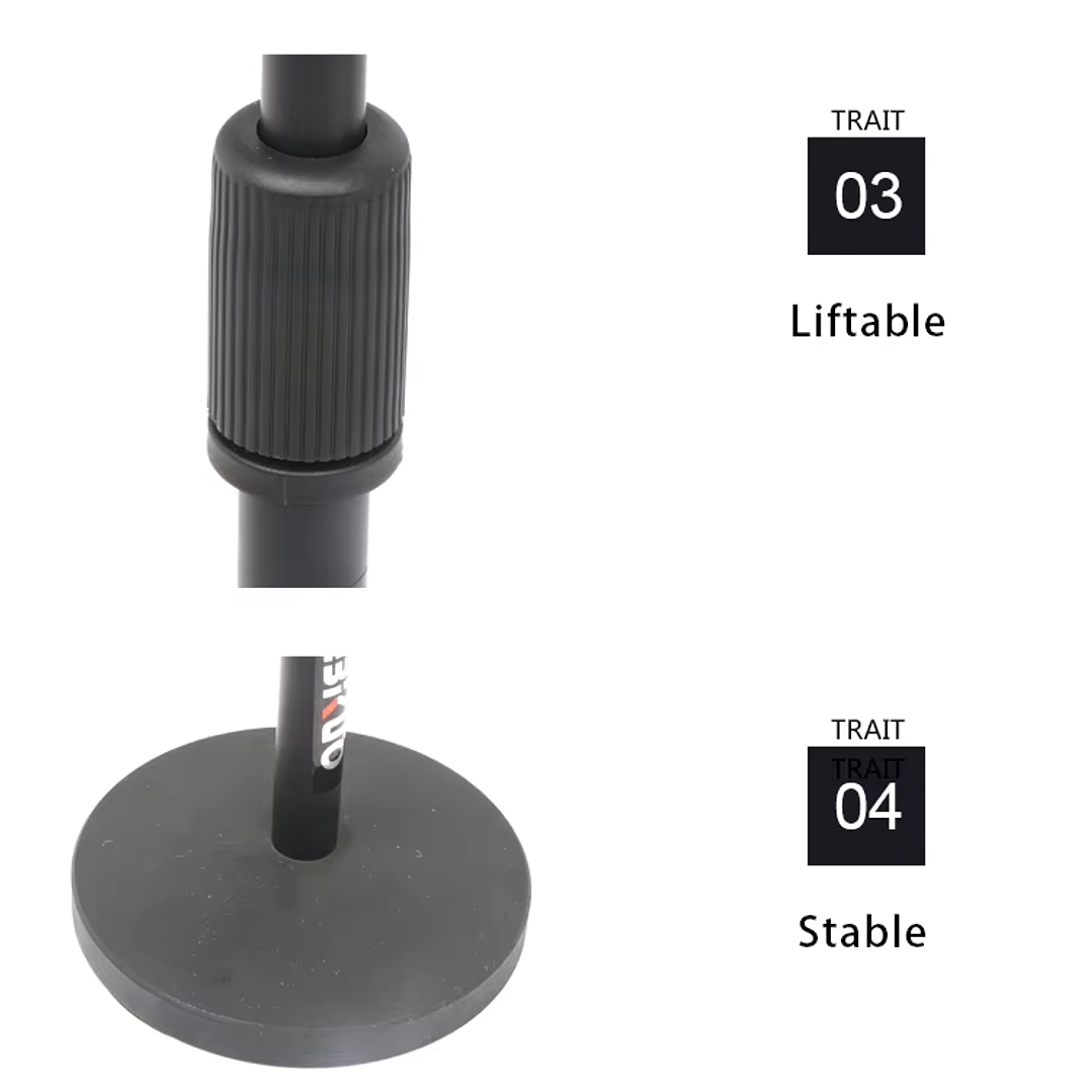 Atril Microfono Boom Pequeño Base Redonda M-210A Hebikuo 5