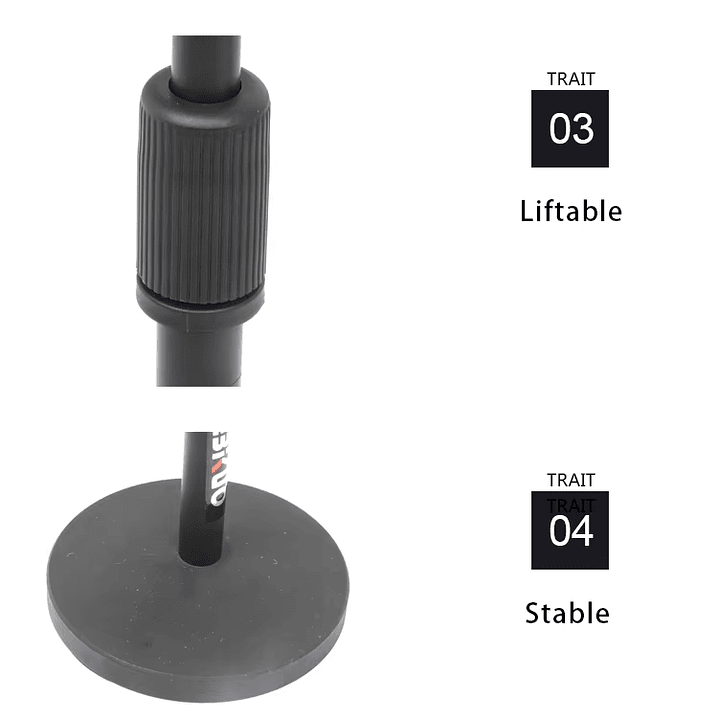 Atril Microfono Boom Pequeño Base Redonda M-210A Hebikuo 5