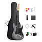 Pack Guitarra Electrica ST Matton Black DST-80 EC6961 Donner - Miniatura 1