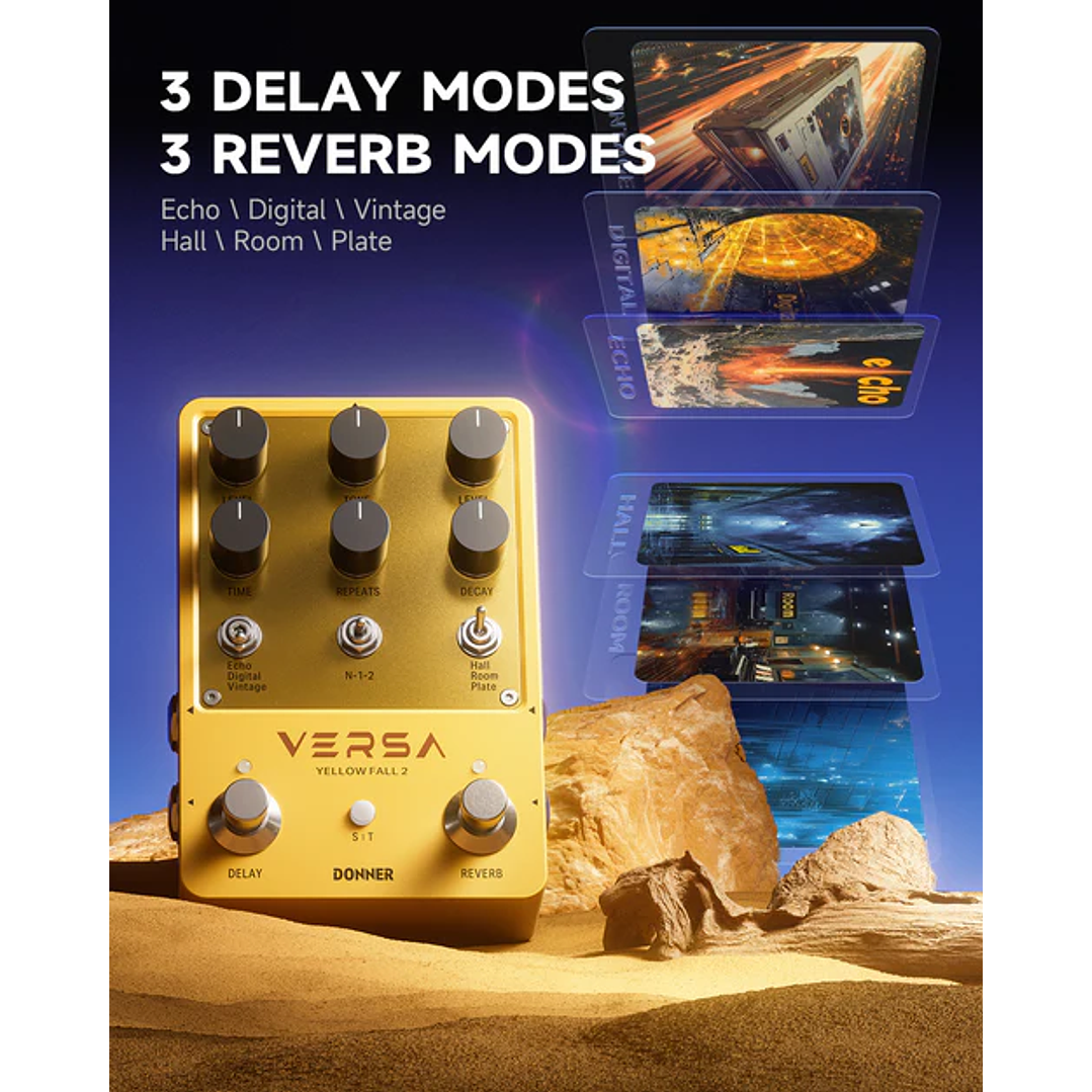 Pedal Delay Yellow Fall II Versa EC6926 Donner 2