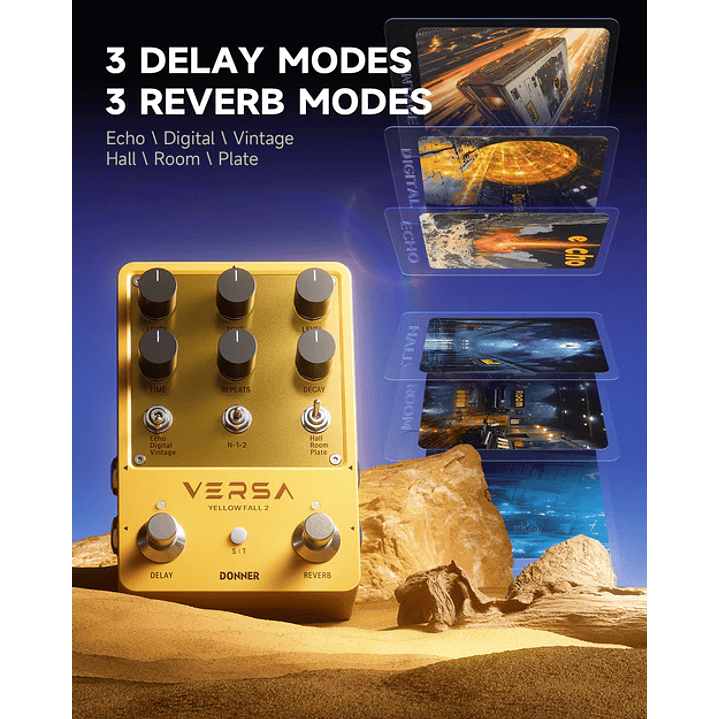 Pedal Delay Yellow Fall II Versa EC6926 Donner 2