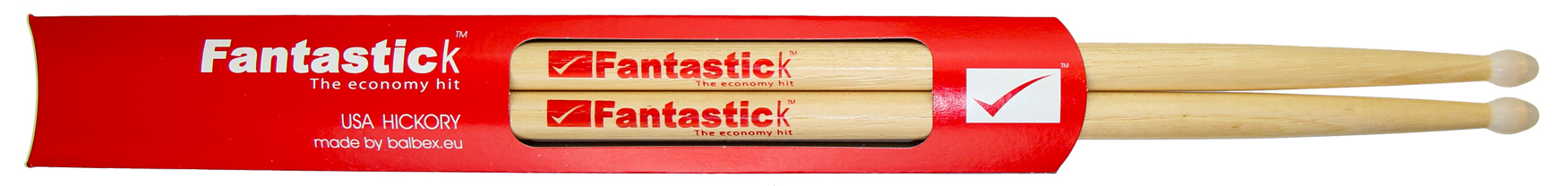 Baqueta hickory 7A punta nylon Fantastick HEC7AN-7AN