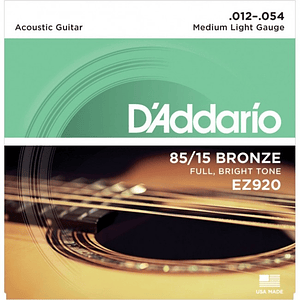 Set Cuerdas Guitarra Acustica 12-54 EZ920 Daddario