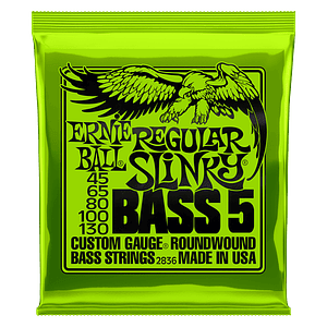 Set de Cuerdas Bajo 5 Cuerdas 2836 Regular Slinky 45-130 ERNIE BALL