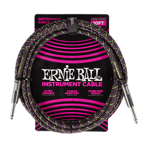 Cable Instrumento Textil Verde/Morado 3M P06427 Ernie Ball