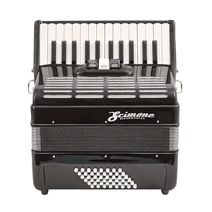 Acordeon 48 Bajos 26 Teclas Negro c/ Funda 2352 BK Scimone
