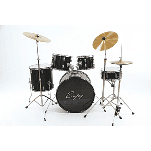 Bateria 5pcs Black C/Hardware y Platillos GE1335 ENJOY
