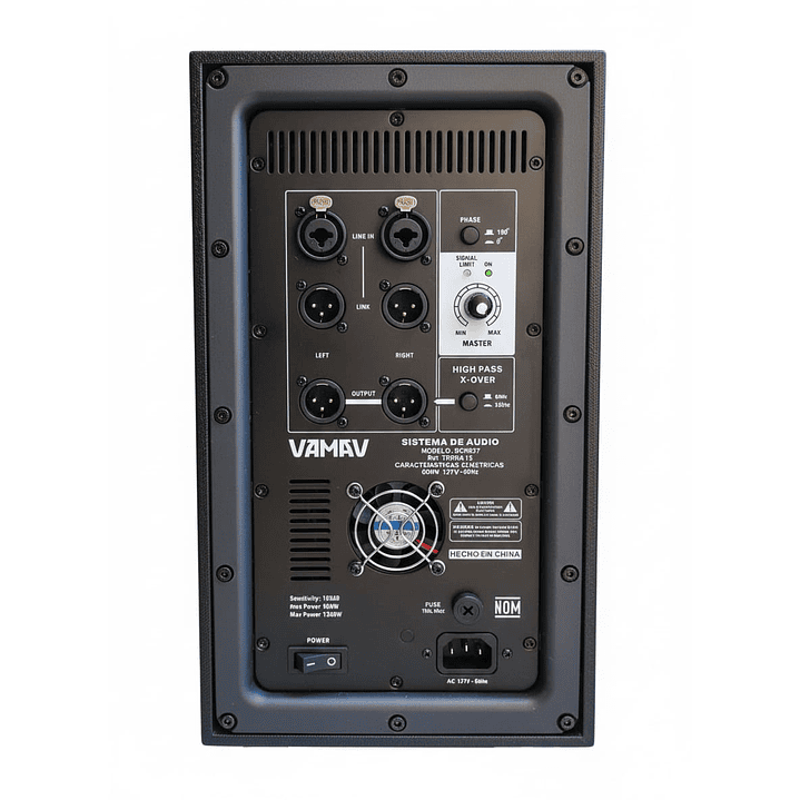 Subwoofer Activo 600W RMS 15 Pulgadas Terra15 Vamav 3