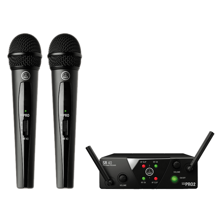 Microfono Inalambrico Mini Dual Vocal Set WMS40 AKG 1