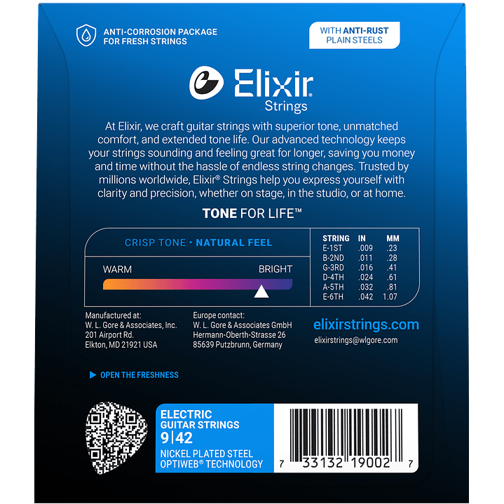 Cuerdas Guitarra Electrica Optiweb 09-42 19002 Elixir 2