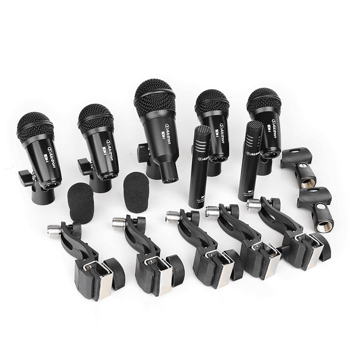 Set Microfonos de Bateria 7pcs T8400 Alctron 2