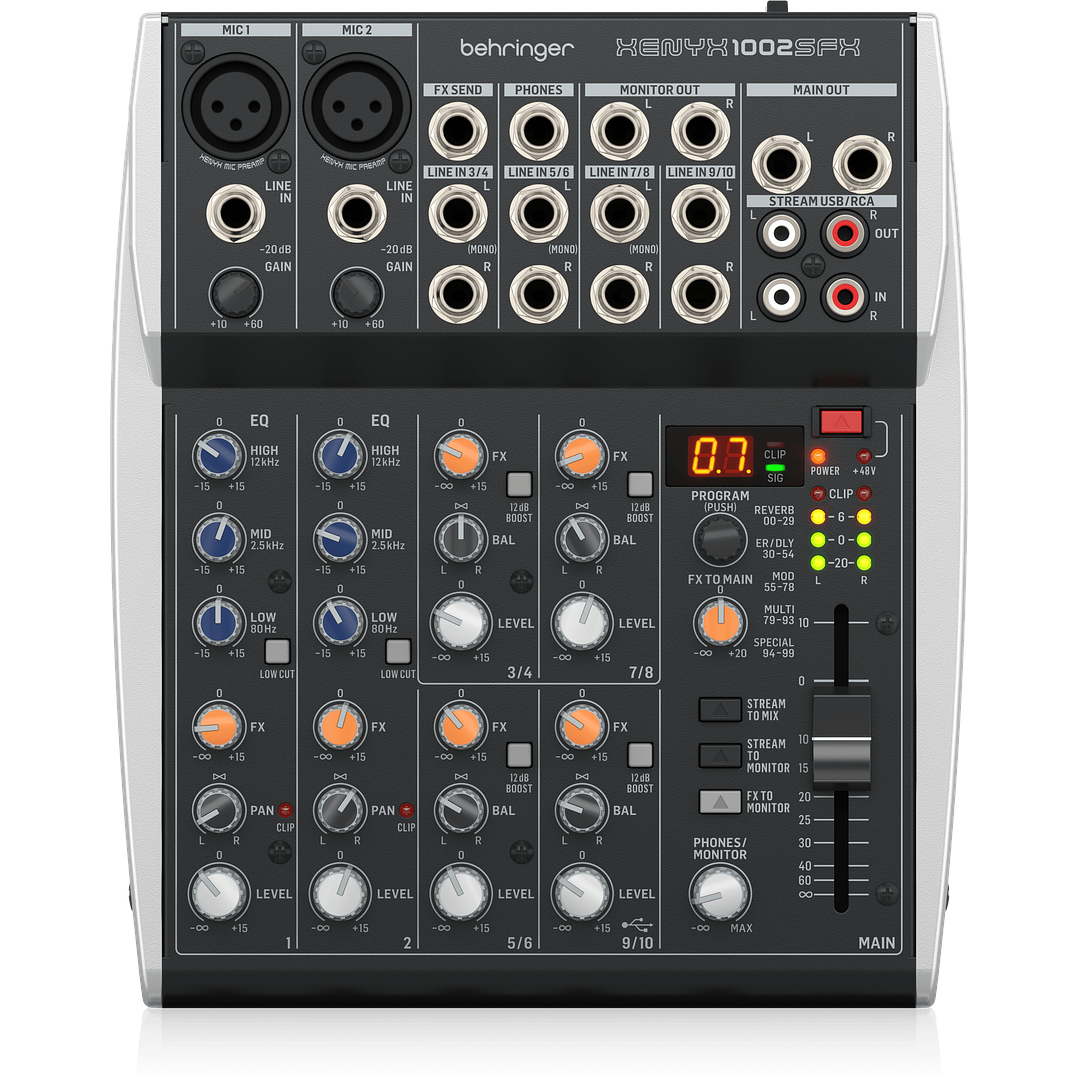 Consola de Audio 10 Canales y USB Xenyx 1002SFX Behringer 1