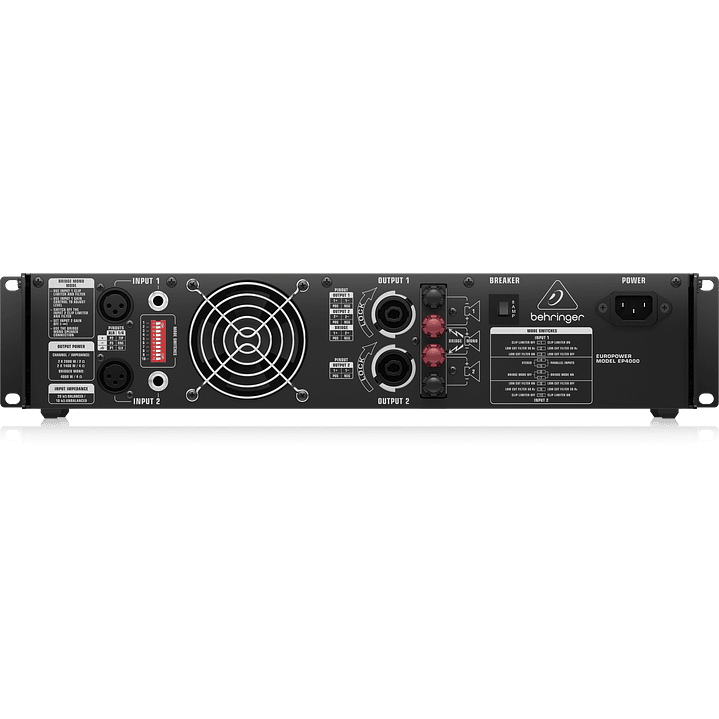 Amplificador de Potencia Europower EP4000 Behringer 3