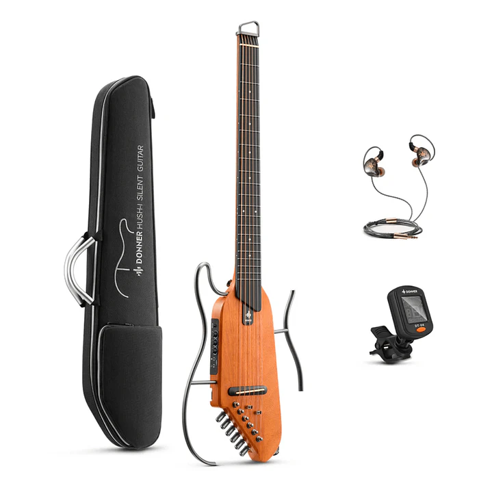 Guitarra Electroacústica de Viaje HUSH-I Caoba EC1781 DONNER 2