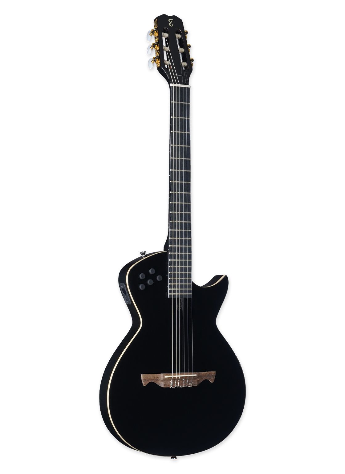 Guitarra electroclásica sólida Nylon Negro Tagima MODENA I NY-EQ-BK