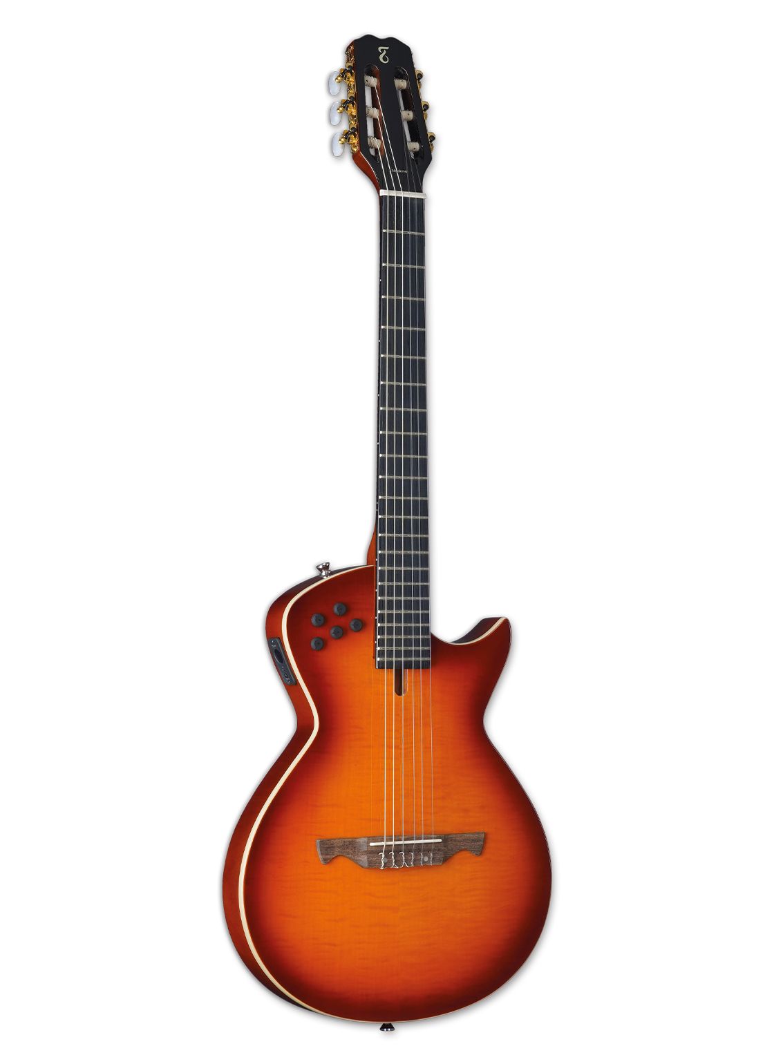 Guitarra electroclásica sólida Nylon Sunburst Tagima MODENA I NY-EQ-CB