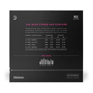 Cuerdas Bajo Electrico Daddario 45-100 Long NYXL45100