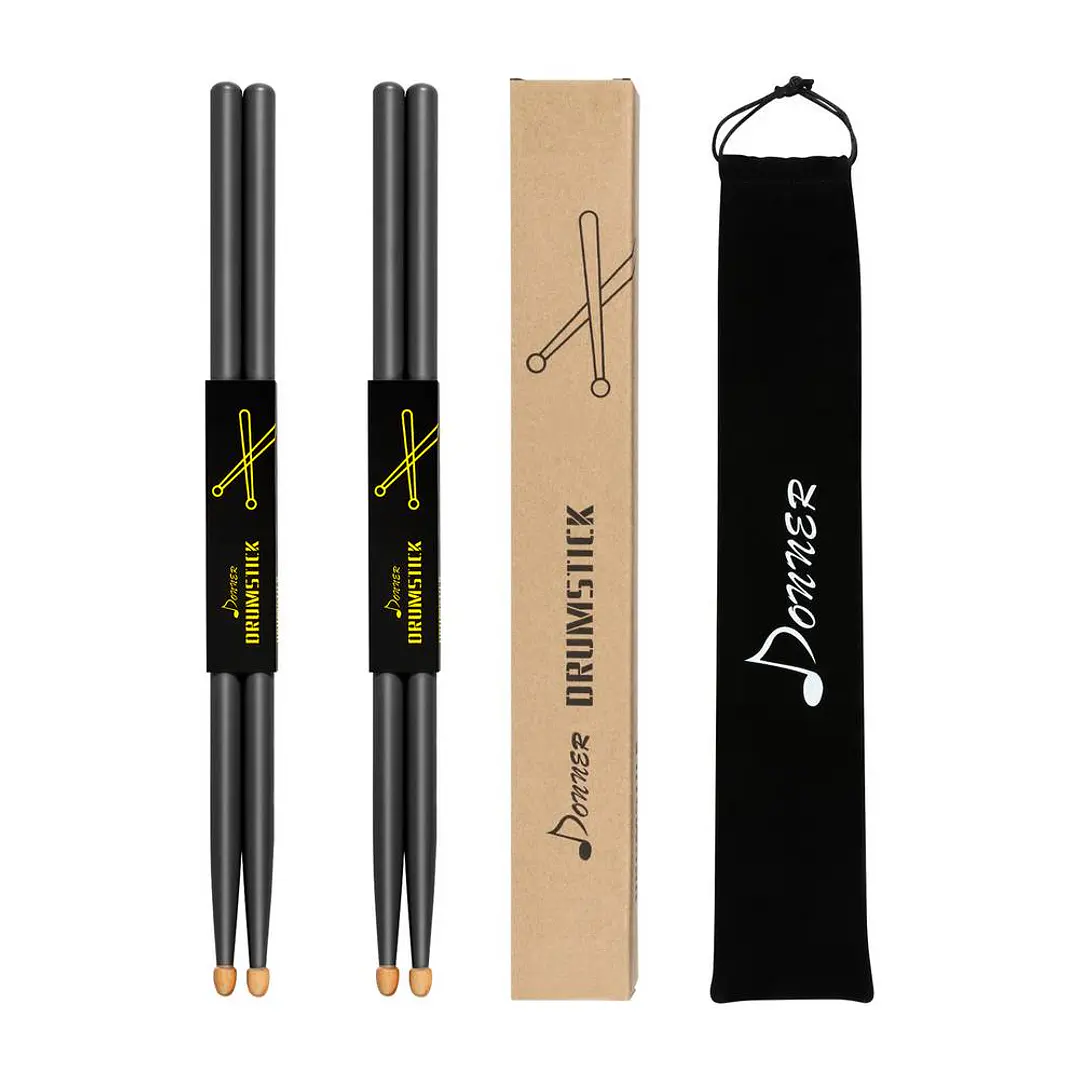Pack Baquetas Donner c/Funda 2 pares black EC1144  1