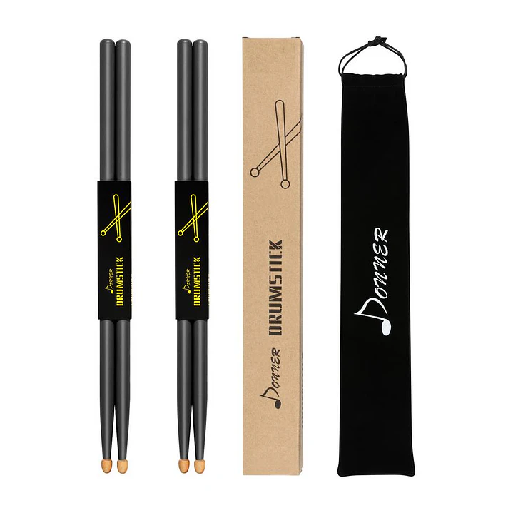 Pack Baquetas Donner c/Funda 2 pares black EC1144  1
