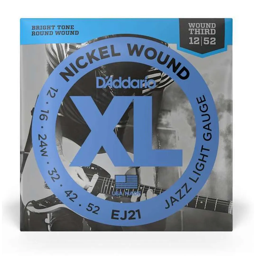 Cuerdas guitarra electrica Daddario 12-52 Nickel Wound Ej21  1