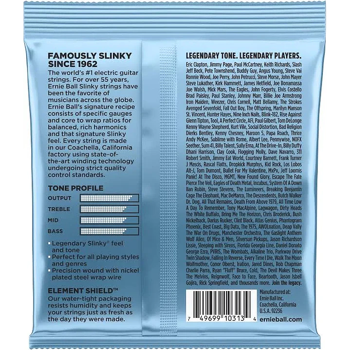 Cuerdas guitarra electrica ernie ball 2212 Primo Slinky 9.5-44 1