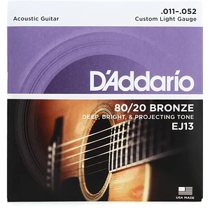 Cuerdas guitarra acustica XS Bronze 80/20 11-52 XSABR DADDARIO