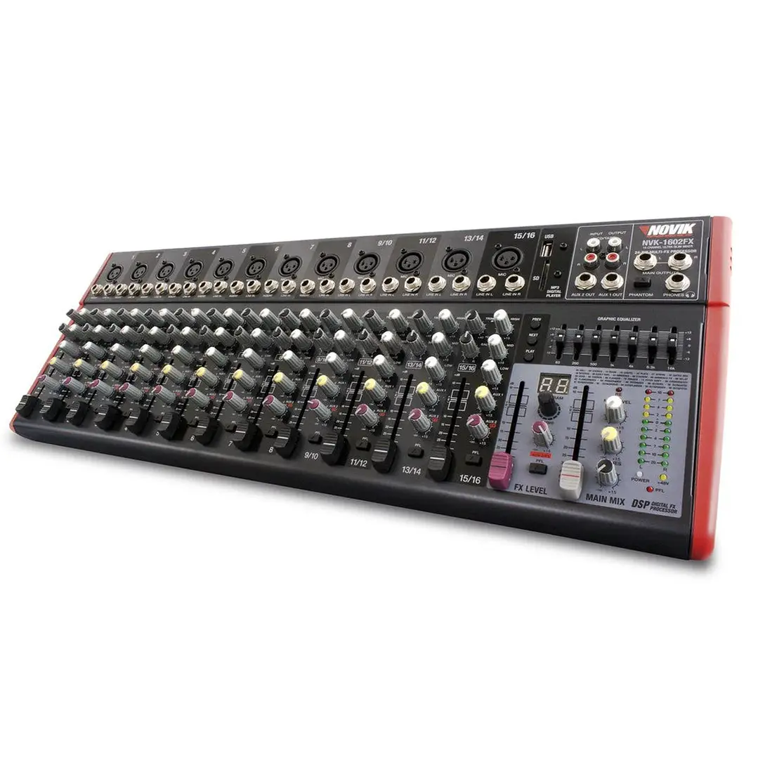 Mixer análoga con efectos 16CH 12pre Novik NVK-1602FX 2