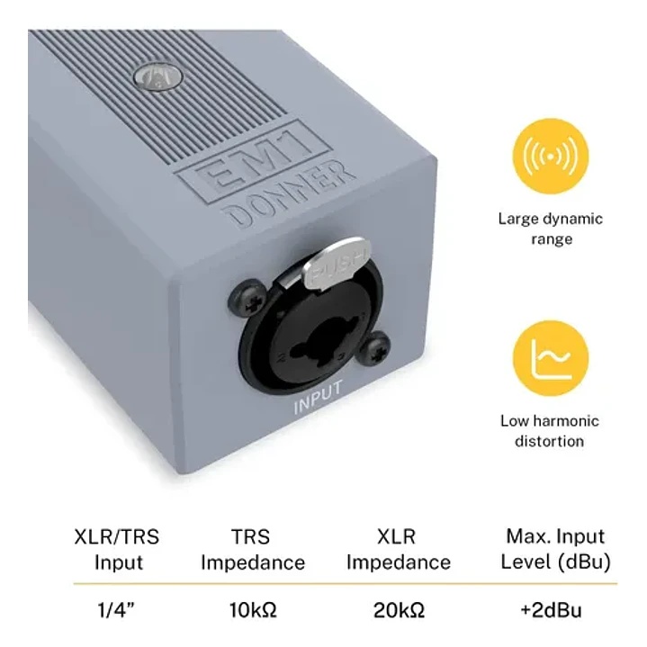 Amplificador de audifonos Donner In-Ear Mono EM1 EC1301  4