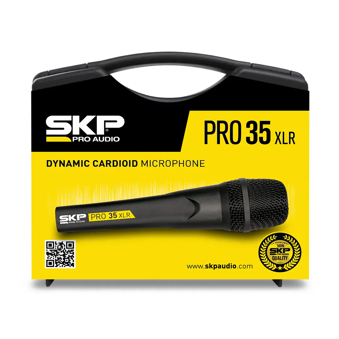 Micrófono dinamico Vocal SKP con cable y case PRO35XLR 3