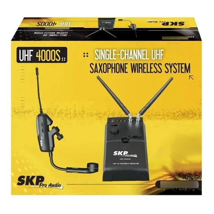 Sistema microfono inalámbrico saxophone SKP UHF 4000S 4