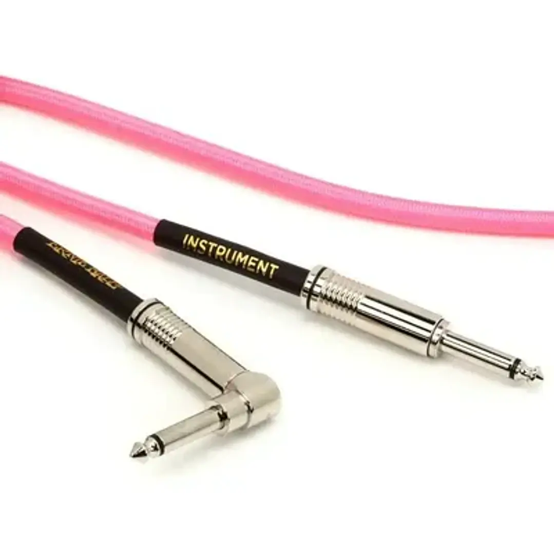 Cable instrumento textil ernie ball P06078 Pink TS-TS/L 3m 3