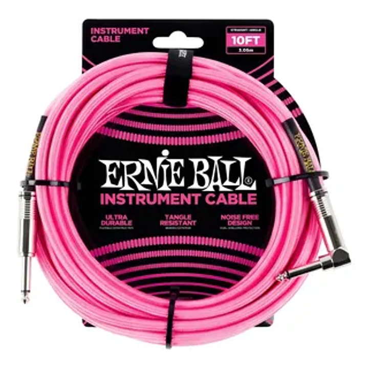 Cable instrumento textil ernie ball P06078 Pink TS-TS/L 3m 1