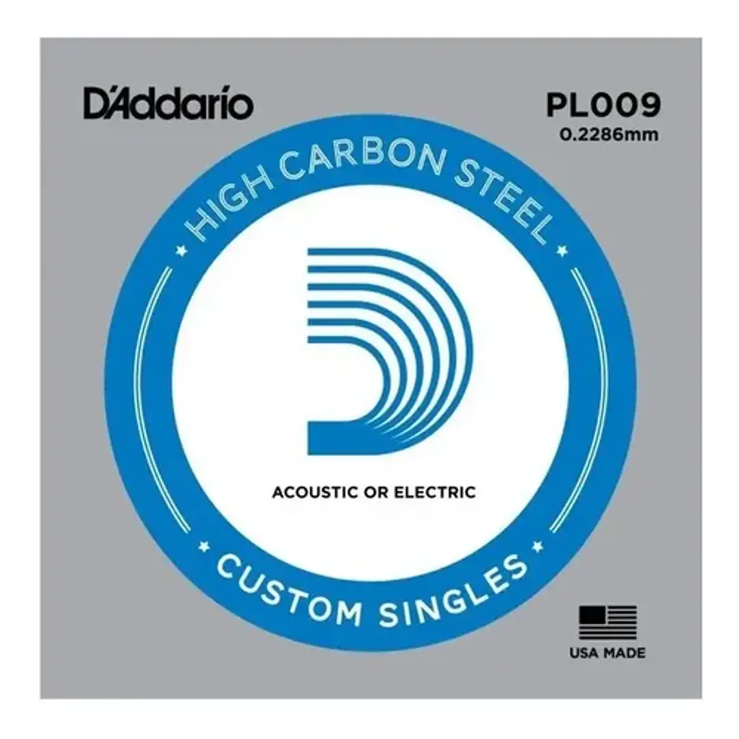 Cuerda Suelta Guitarra Eléctrica Daddario 0.9 PL009  1