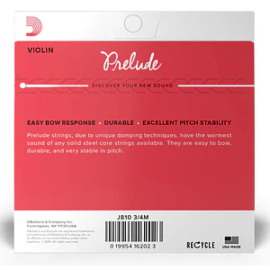 Cuerdas Violín Daddario Prelude medium 3/4 J81034 3/4M 