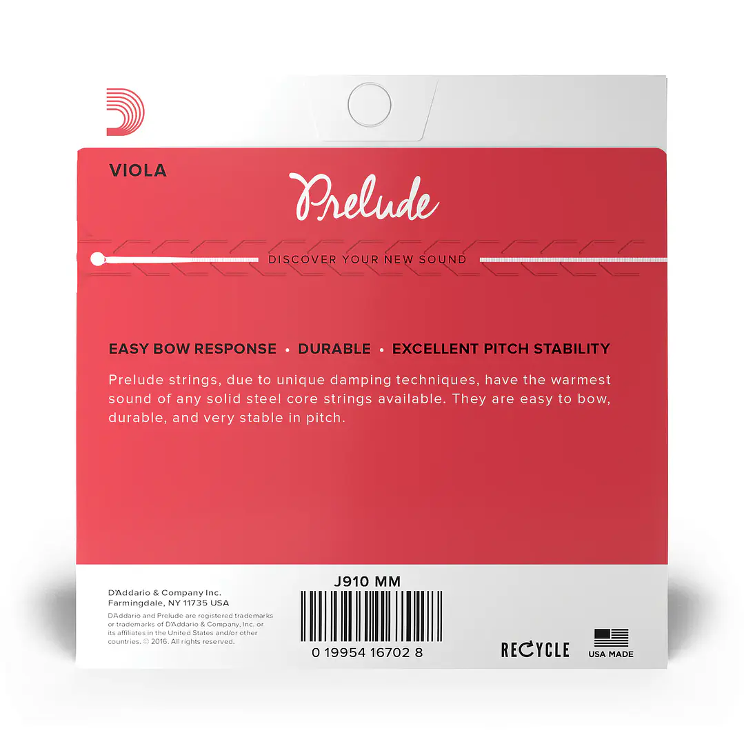 Cuerdas Viola Daddario Prelude J910 MM 2