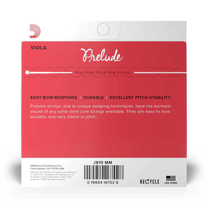 Cuerdas Viola Daddario Prelude J910 MM 2
