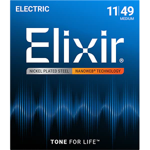 Cuerdas guitarra Electrica Nanoweb 11-49 Nickel Plated 12102 Elixir