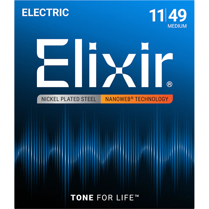 Cuerdas guitarra Electrica Nanoweb 11-49 Nickel Plated 12102 Elixir 1