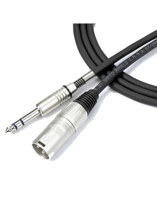 Cable audio Santo Angelo XLR-M a Plug TRS 1.5m OFC AC12-1.5