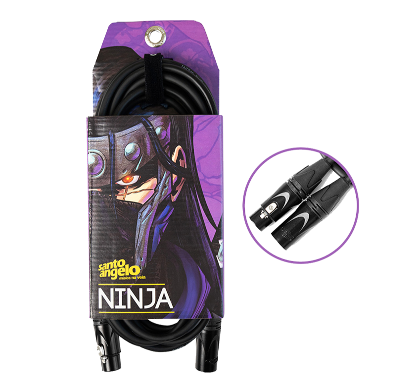 Cable micrófono Santo Angelo XLR-XLR 3.05m OFC NINJA-LW-10