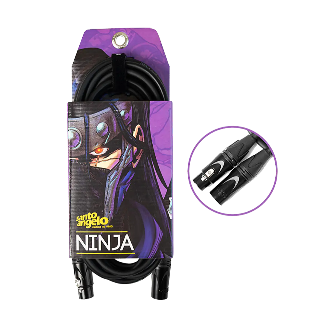 Cable micrófono Santo Angelo XLR-XLR 3.05m OFC NINJA-LW-10 1