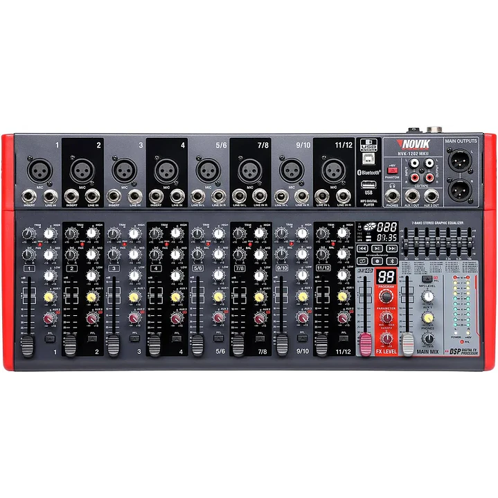 Mixer Análogo 12 CH 8Pre USB NOVIK 1