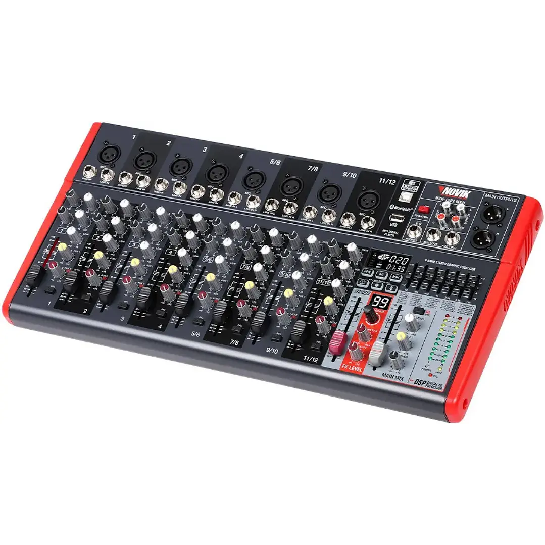 Mixer Análogo 12 CH 8Pre USB NOVIK 2