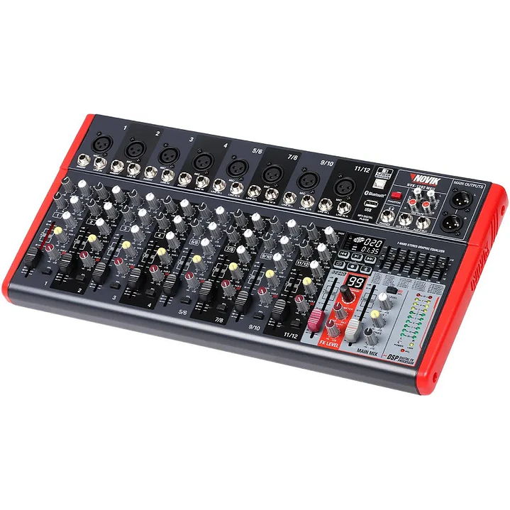 Mixer Análogo 12 CH 8Pre USB NOVIK 2