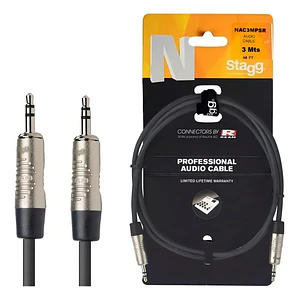 Cable Mini TRS-Mini TRS Stagg 3m NAC3MPSR 